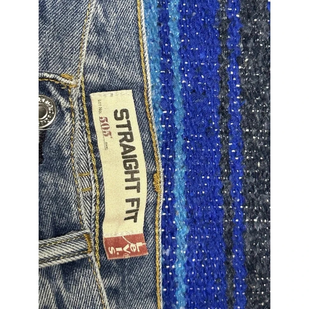 VTG Levis 505 Jeans Mens 32x30 Levi Strauss Blue Denim Jeans Straight Fit Work
